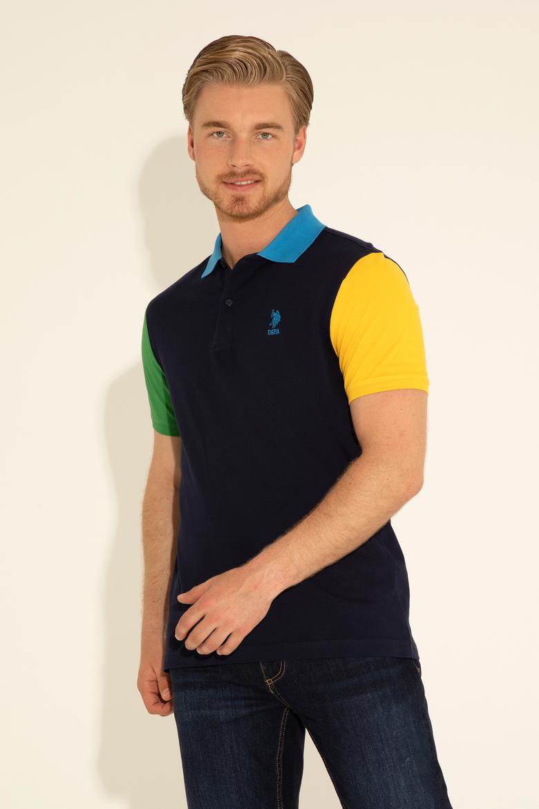 Erkek Regular Fit Polo Yaka Lacivert Tişört - 50289229016