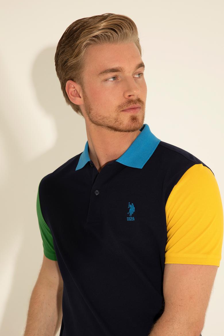 Erkek Regular Fit Polo Yaka Lacivert Tişört - 50289229016
