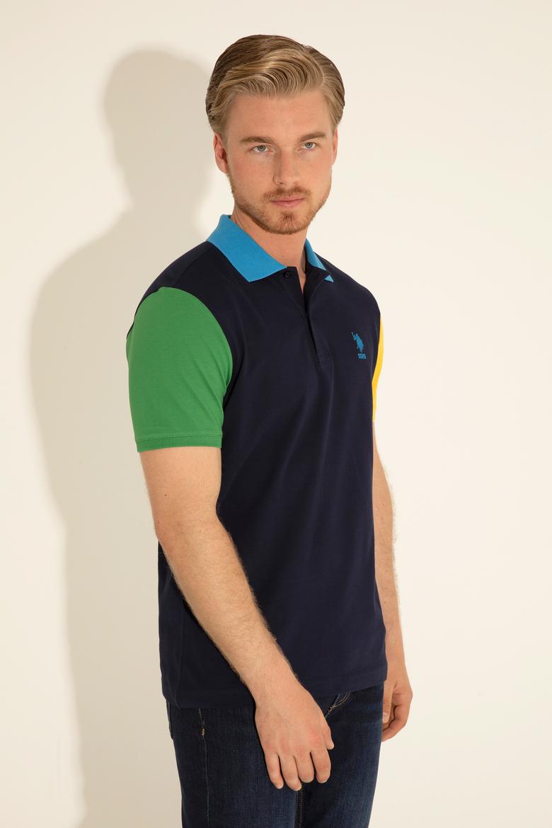 Erkek Regular Fit Polo Yaka Lacivert Tişört - 50289229016
