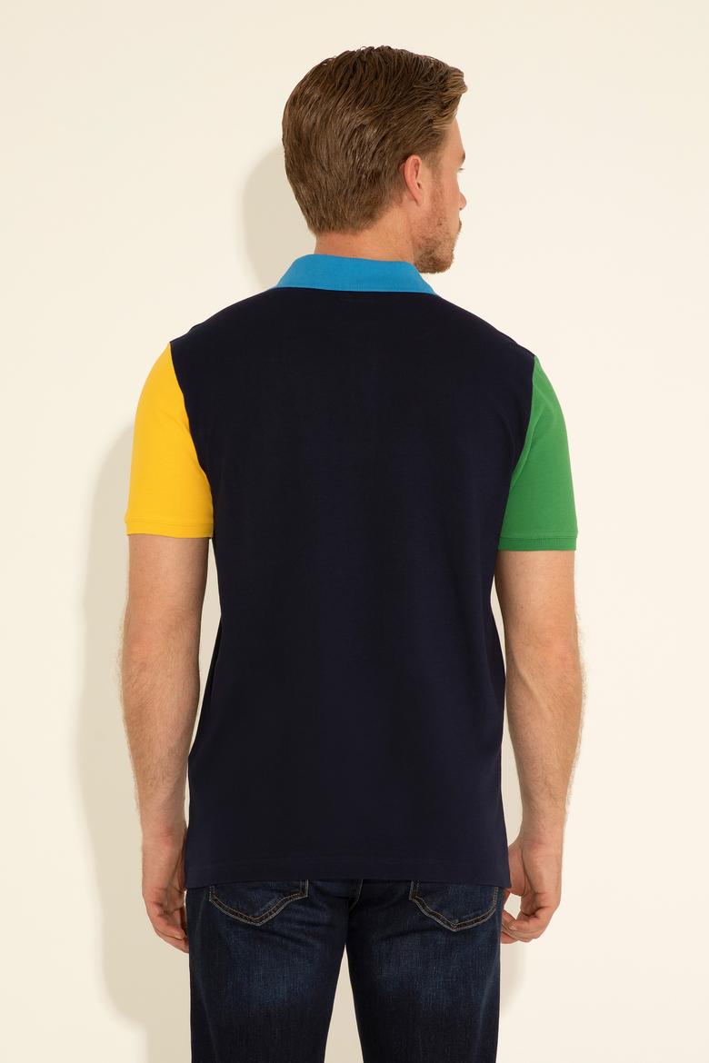 Erkek Regular Fit Polo Yaka Lacivert Tişört - 50289229016