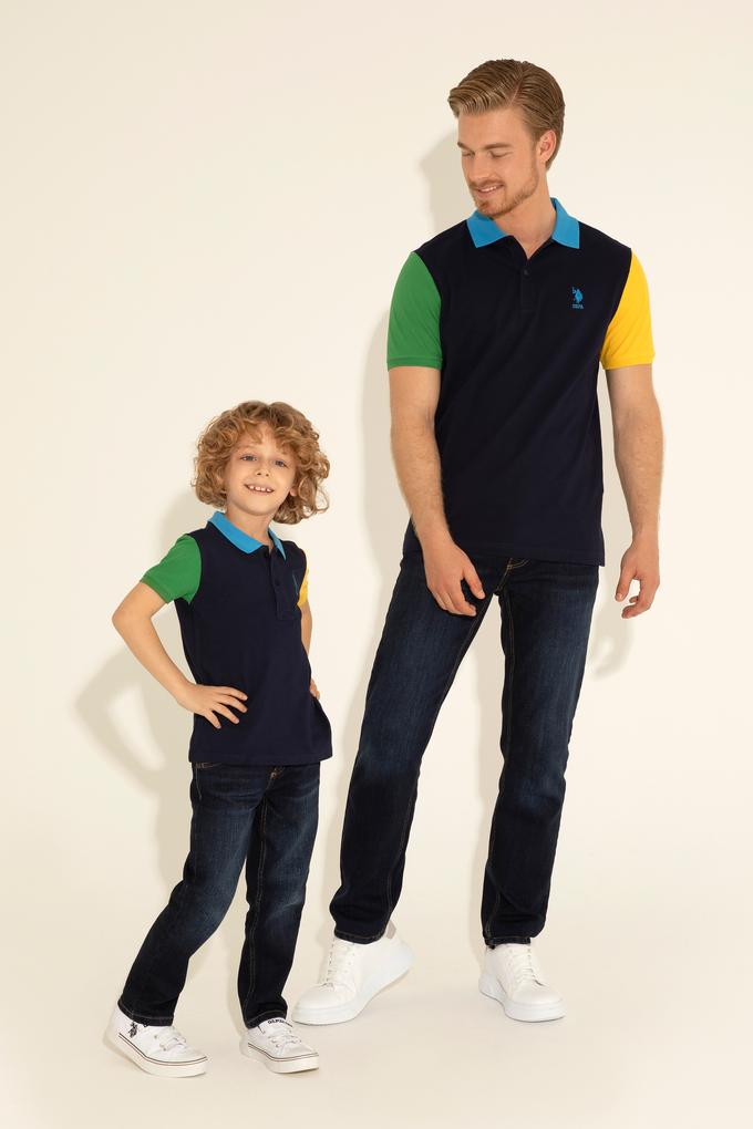 Erkek Regular Fit Polo Yaka Lacivert Tişört