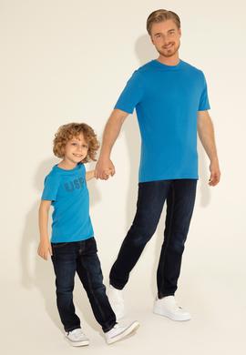 Erkek Regular Fit Bisiklet Yaka Saks Basic Tişört - 50284618083