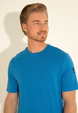Erkek Regular Fit Bisiklet Yaka Saks Basic Tişört - 50284618083