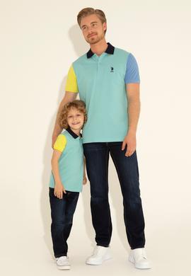 Erkek Regular Fit Polo Yaka Mint Tişört - 50289229026
