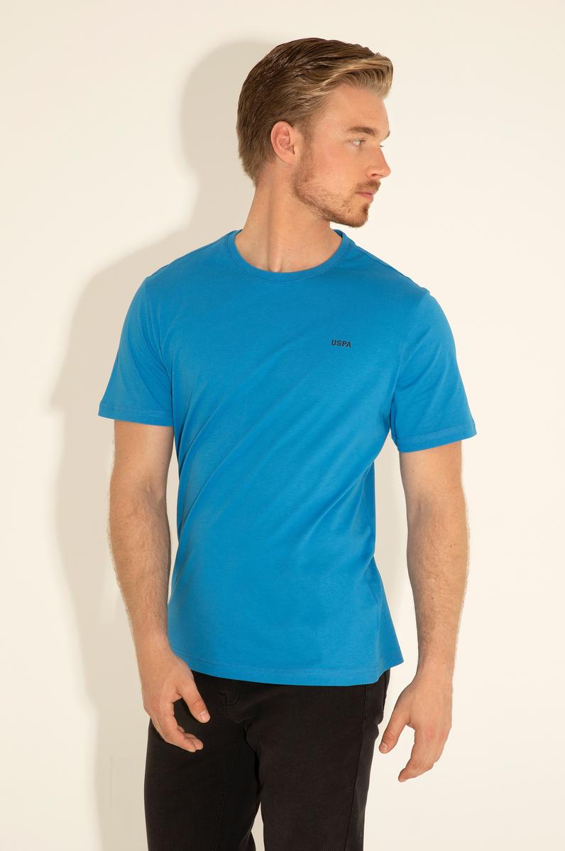 Erkek Regular Fit Bisiklet Yaka Saks Basic Tişört