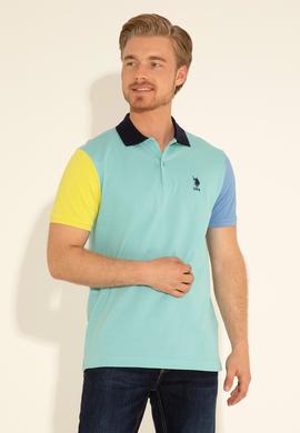 Erkek Regular Fit Polo Yaka Mint Tişört - 50289229026