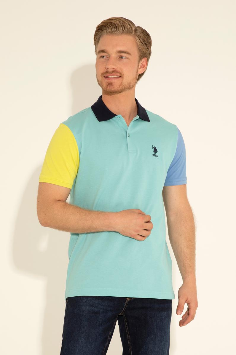 Erkek Regular Fit Polo Yaka Mint Tişört
