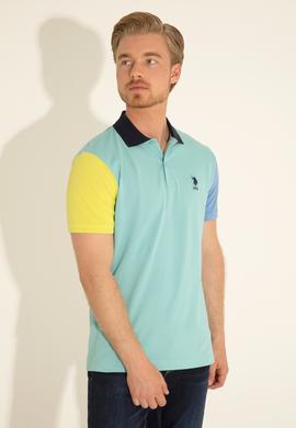 Erkek Regular Fit Polo Yaka Mint Tişört - 50289229026
