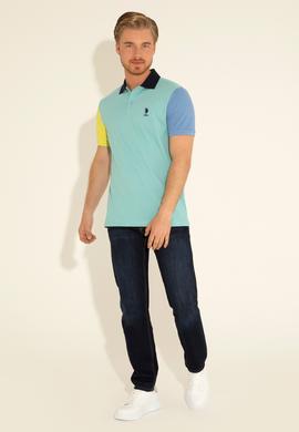 Erkek Regular Fit Polo Yaka Mint Tişört - 50289229026