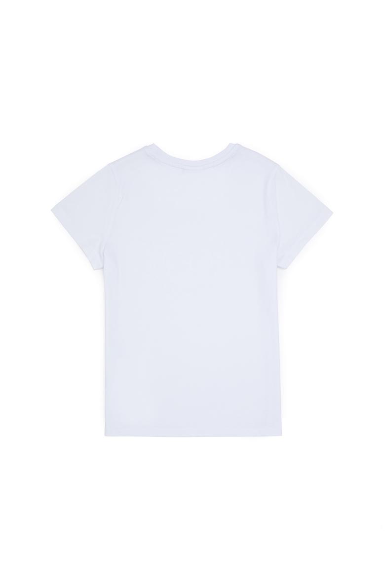 Erkek Çocuk Beyaz Bisiklet Yaka Tişört - 50281684001