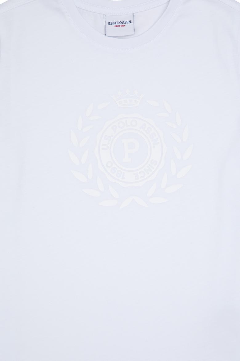 Erkek Çocuk Beyaz Bisiklet Yaka Tişört - 50281684001