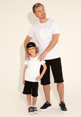 Erkek Çocuk Beyaz Bisiklet Yaka Tişört - 50281684001