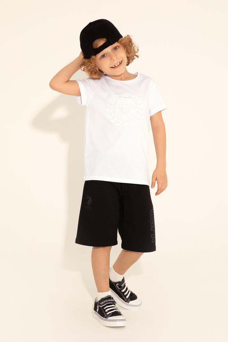 Erkek Çocuk Beyaz Bisiklet Yaka Tişört - 50281684001