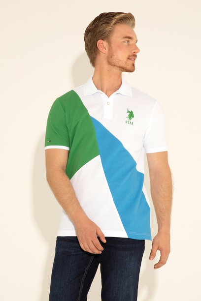 Erkek Regular Fit Polo Yaka Yeşil Tişört