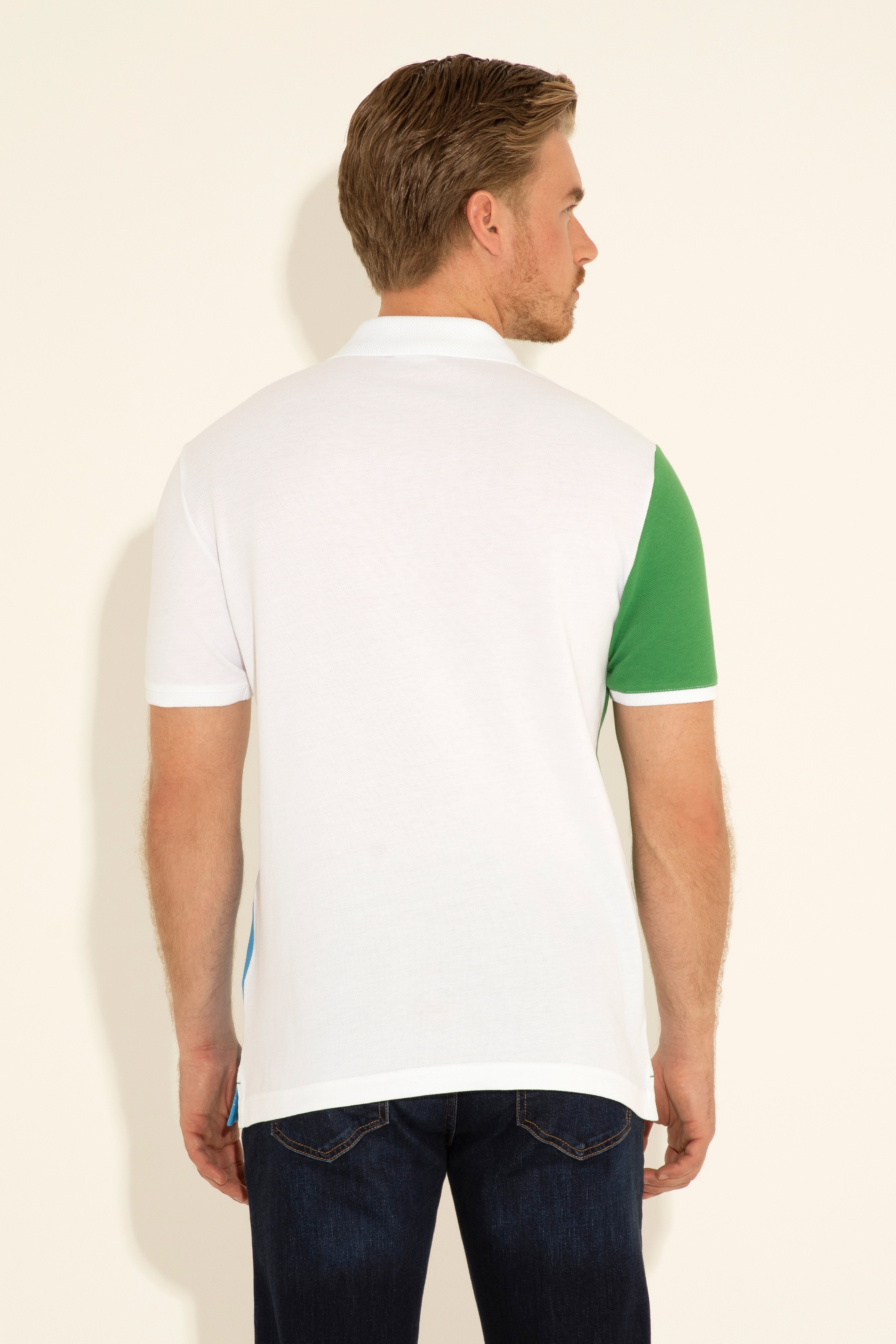 Erkek Regular Fit Polo Yaka Yeşil Tişört - Image 6