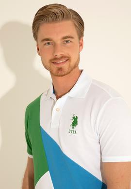 Erkek Regular Fit Polo Yaka Yeşil Tişört - 50281554029