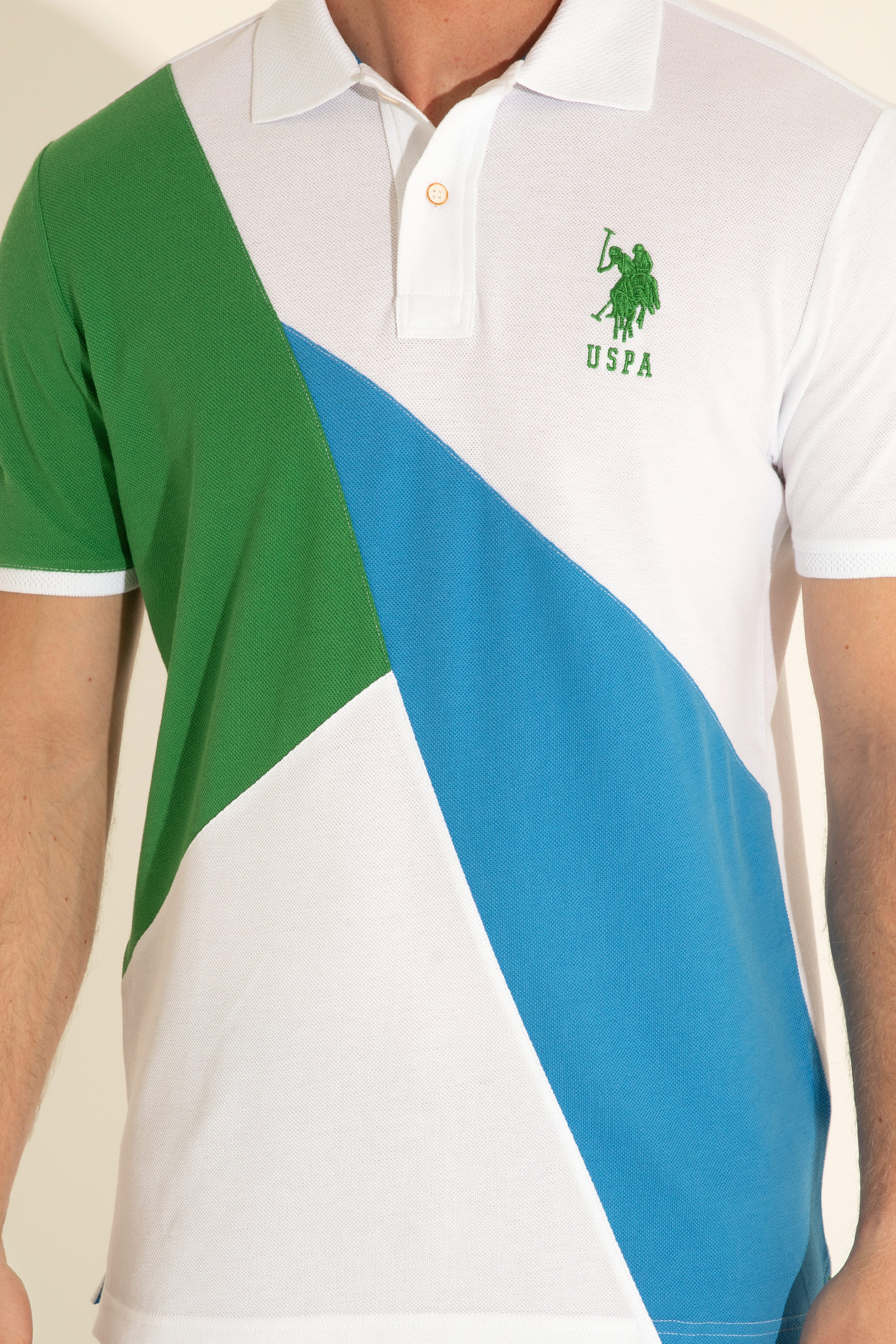 Erkek Regular Fit Polo Yaka Yeşil Tişört