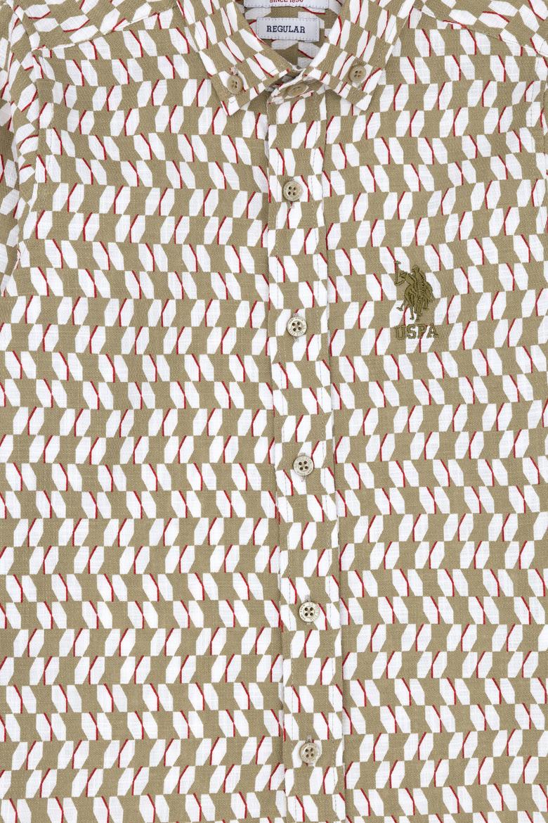 Erkek Çocuk Haki Uzun Kollu Gömlek - 50283862014