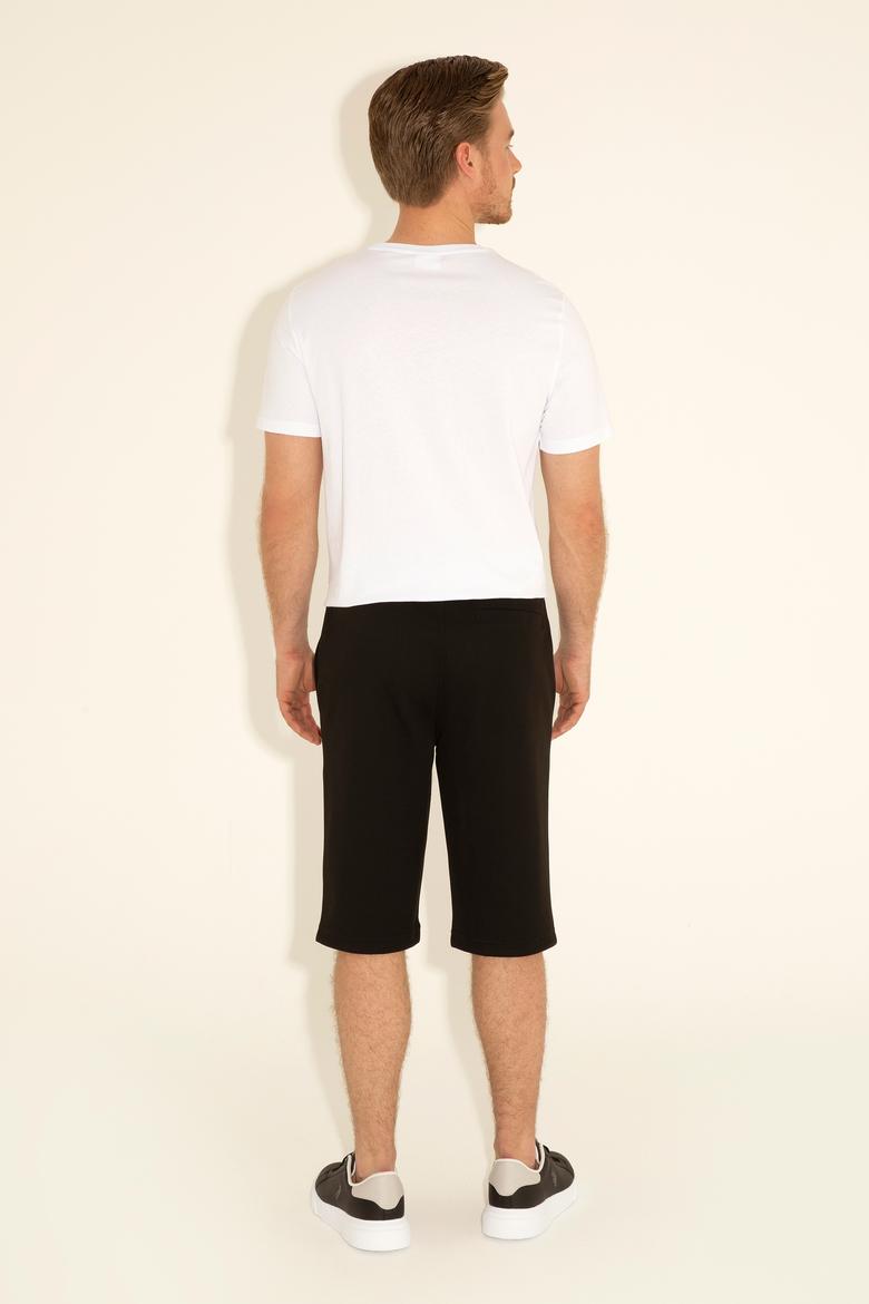 Erkek Siyah Örme Şort - 50289284017