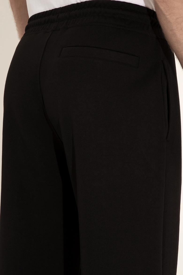 Erkek Siyah Örme Şort - 50289284017