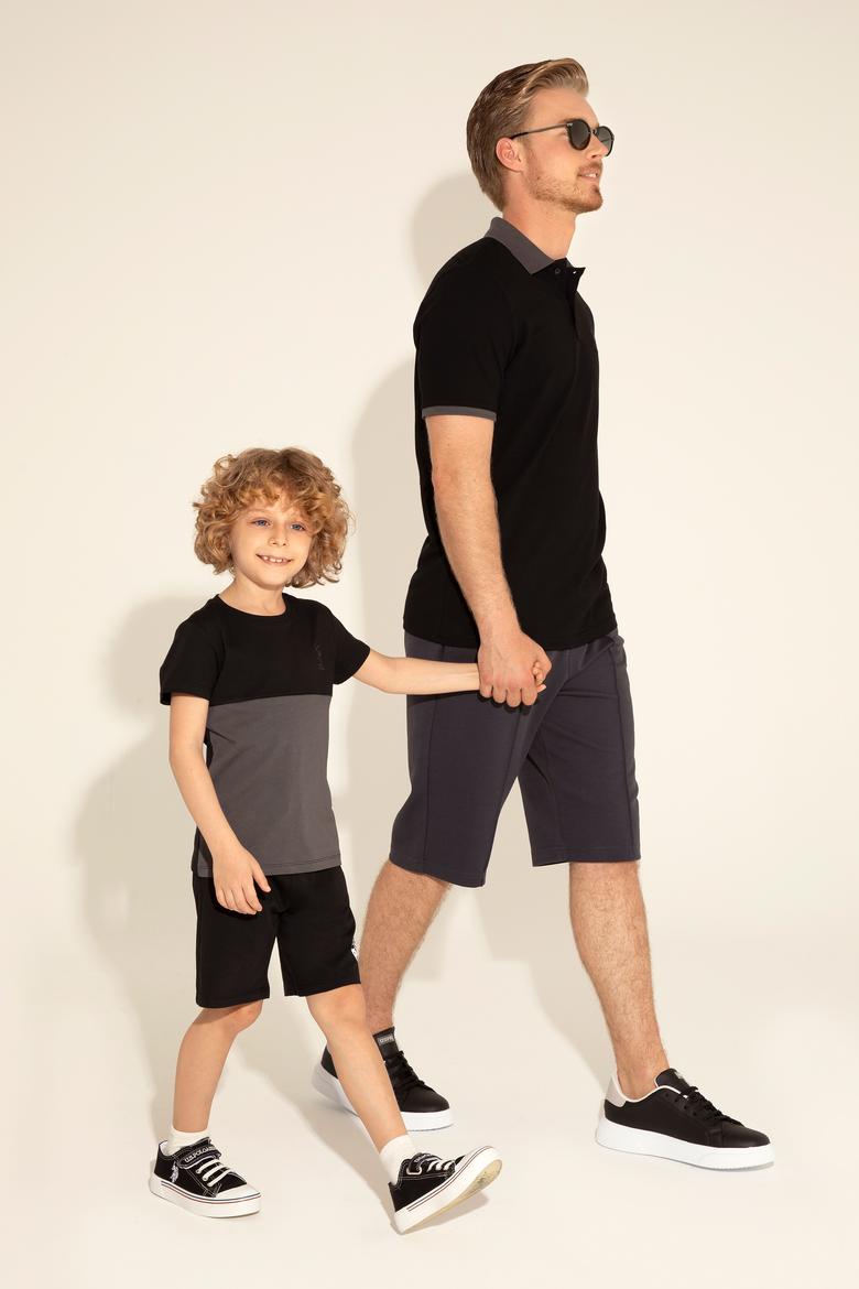 Erkek Antrasit Örme Şort