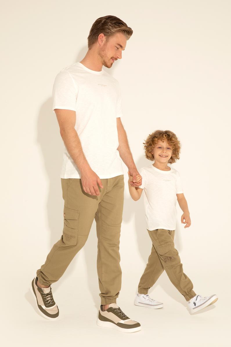 Erkek Çocuk Haki Kanvas Pantolon