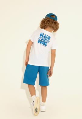 Erkek Çocuk Beyaz Bisiklet Yaka Tişört - 50288062002