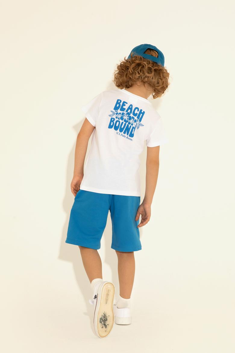 Erkek Çocuk Beyaz Bisiklet Yaka Tişört - 50288062002