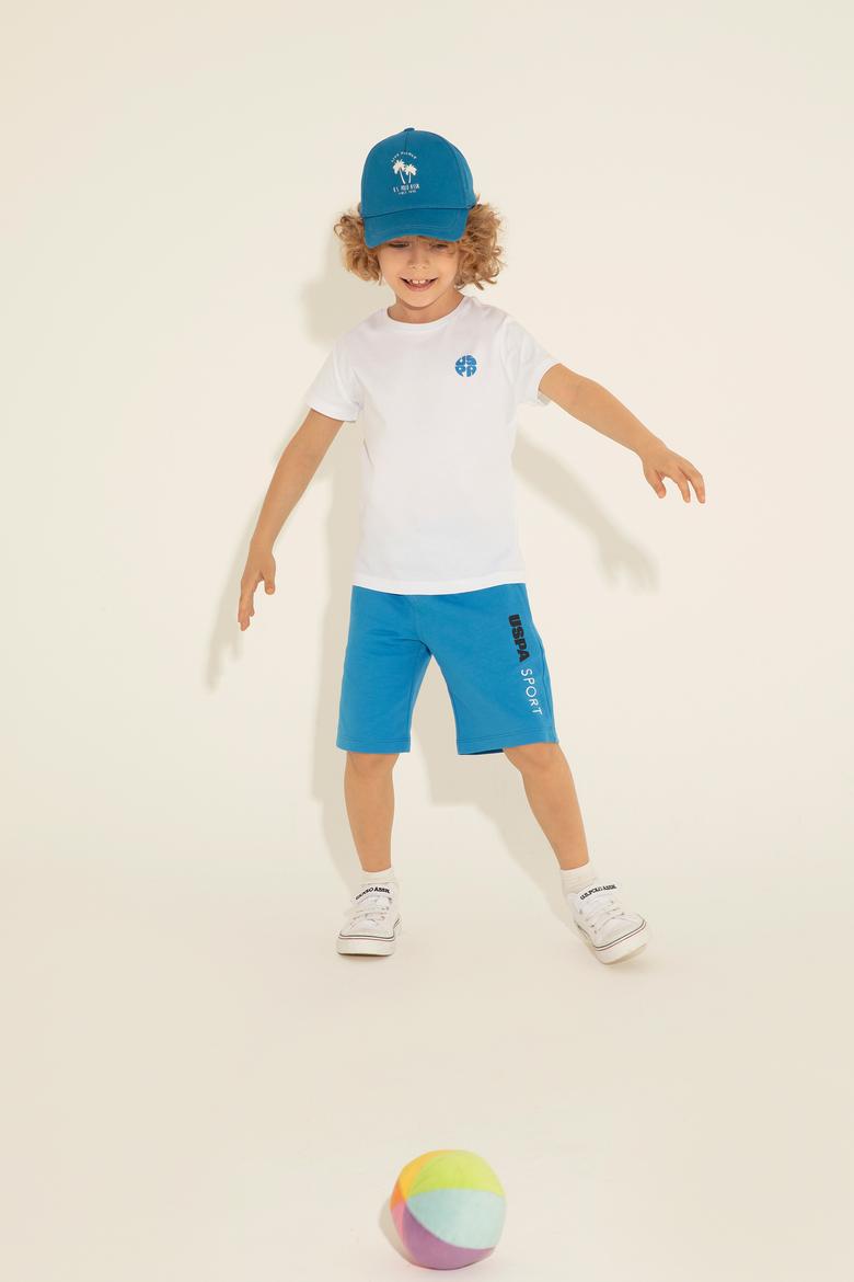 Erkek Çocuk Beyaz Bisiklet Yaka Tişört - 50288062002