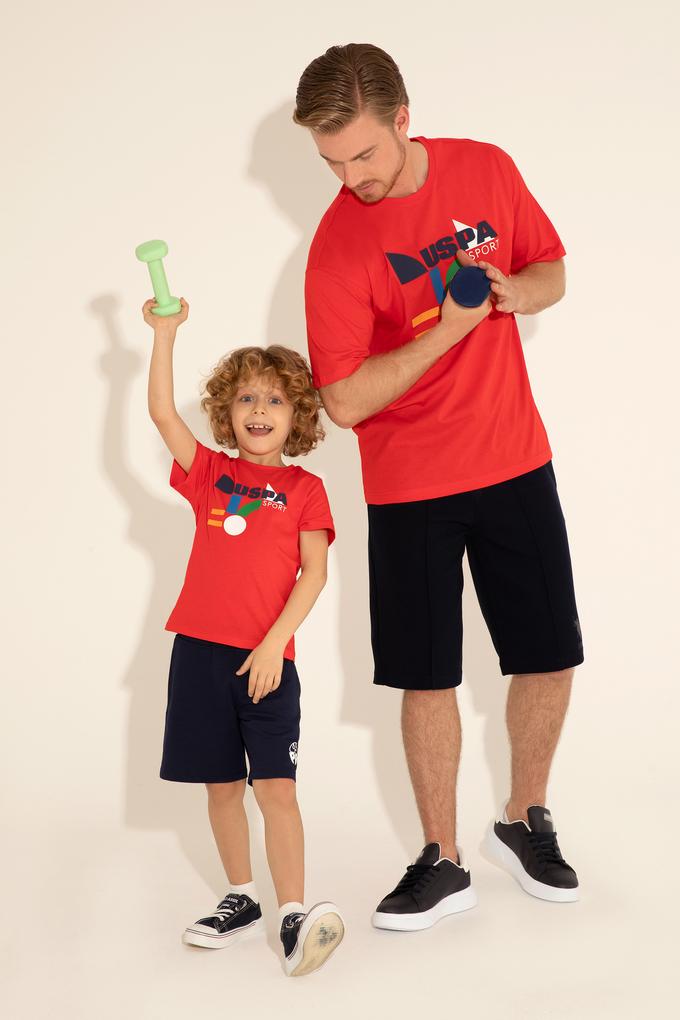 Erkek Çocuk Kırmızı Bisiklet Yaka Tişört