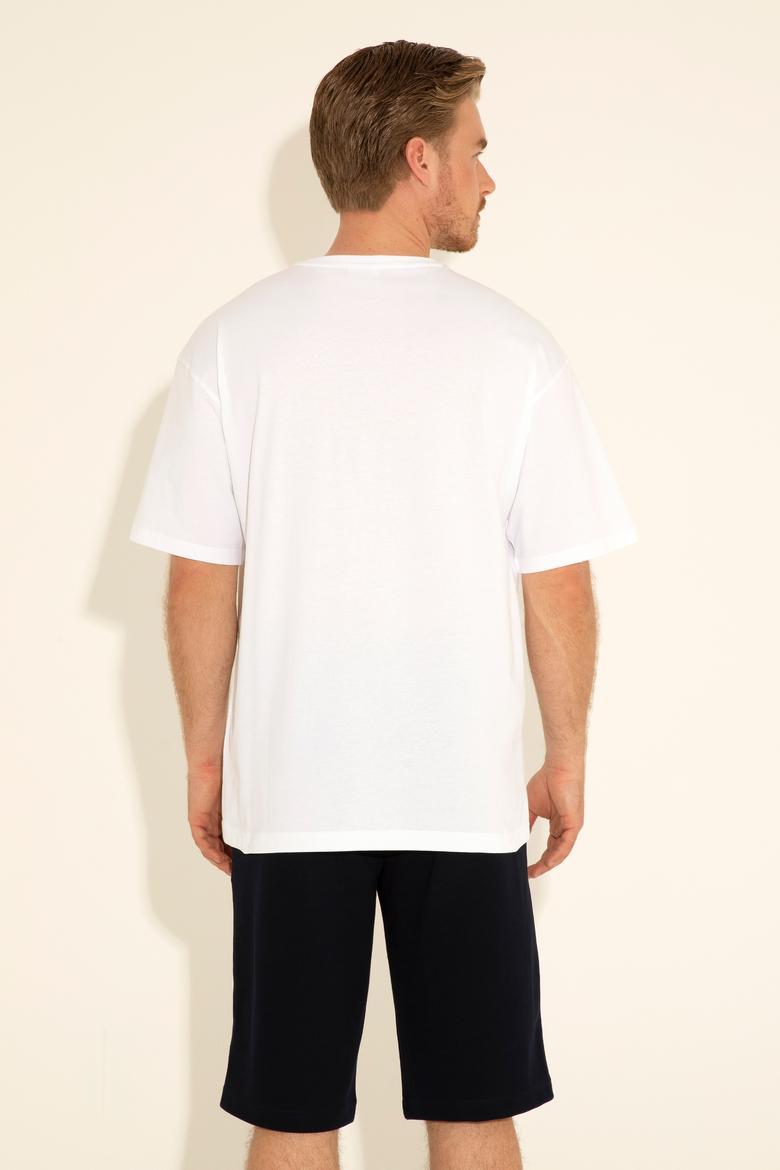 Erkek Beyaz Tişört - 50281490037