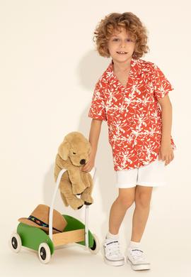 Erkek Çocuk Pudra Kısa Kollu Gömlek - 50281073039