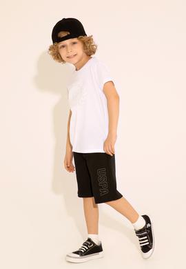 Erkek Çocuk Siyah Örme Şort - 50284828066