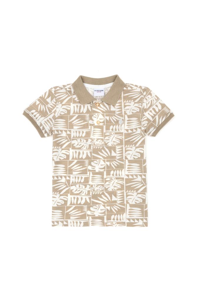 Erkek Çocuk Açık Haki Polo Yaka Tişört