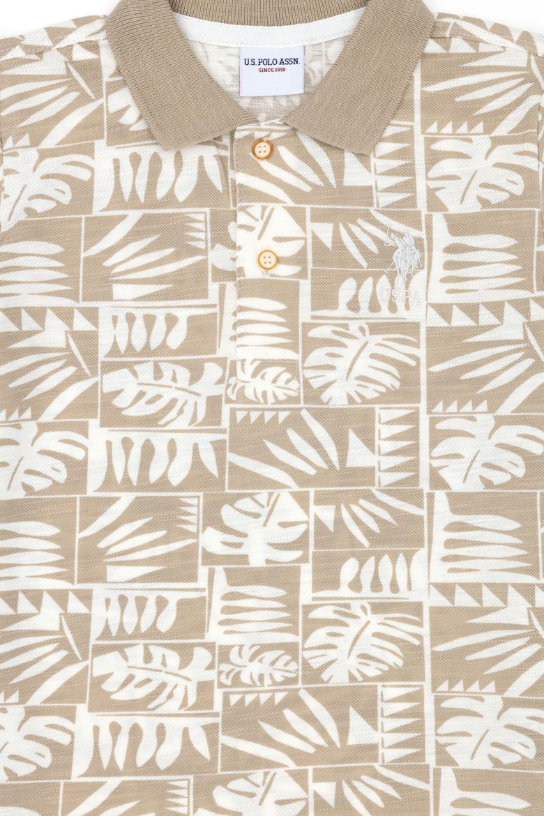 Erkek Çocuk Açık Haki Polo Yaka Tişört - 50281519004