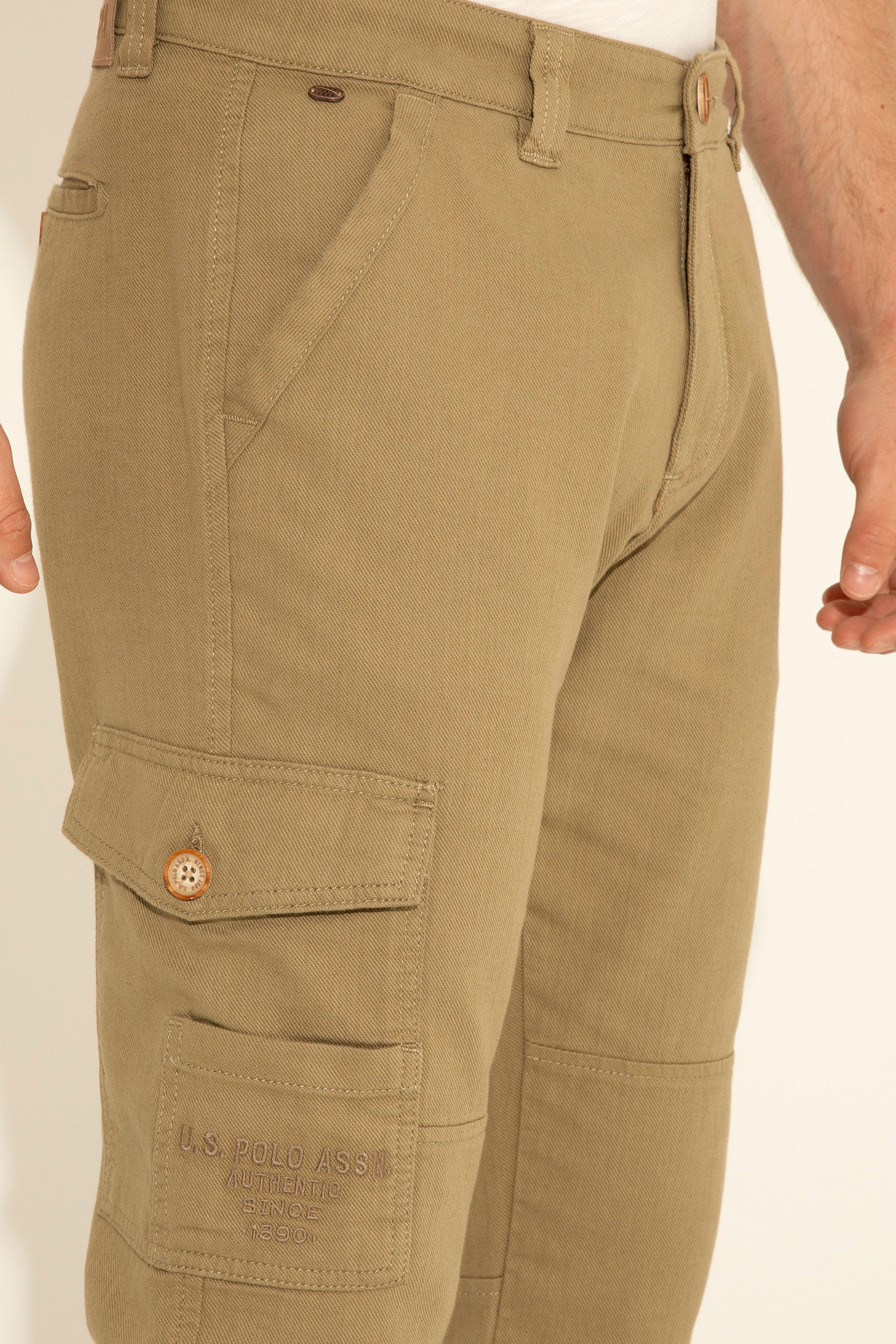 Erkek Jogger Fit Haki Kanvas Pantolon - Image 5