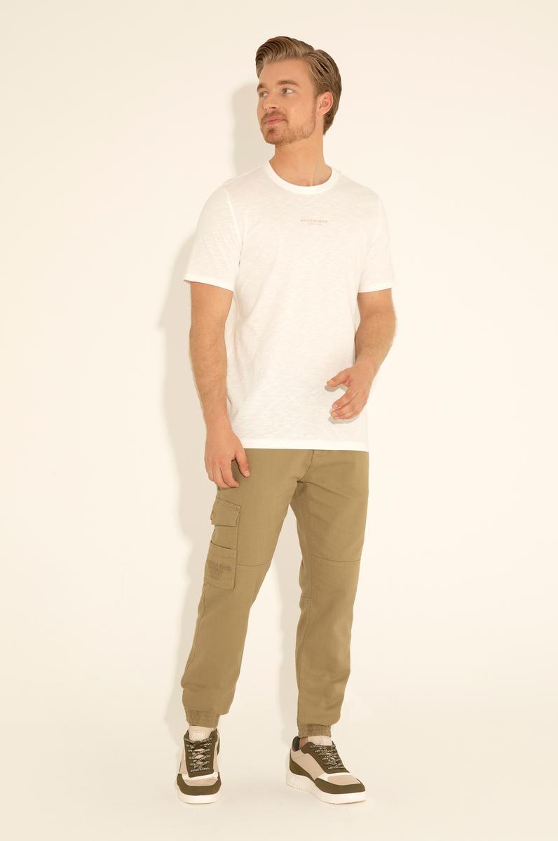 Erkek Jogger Fit Haki Kanvas Pantolon