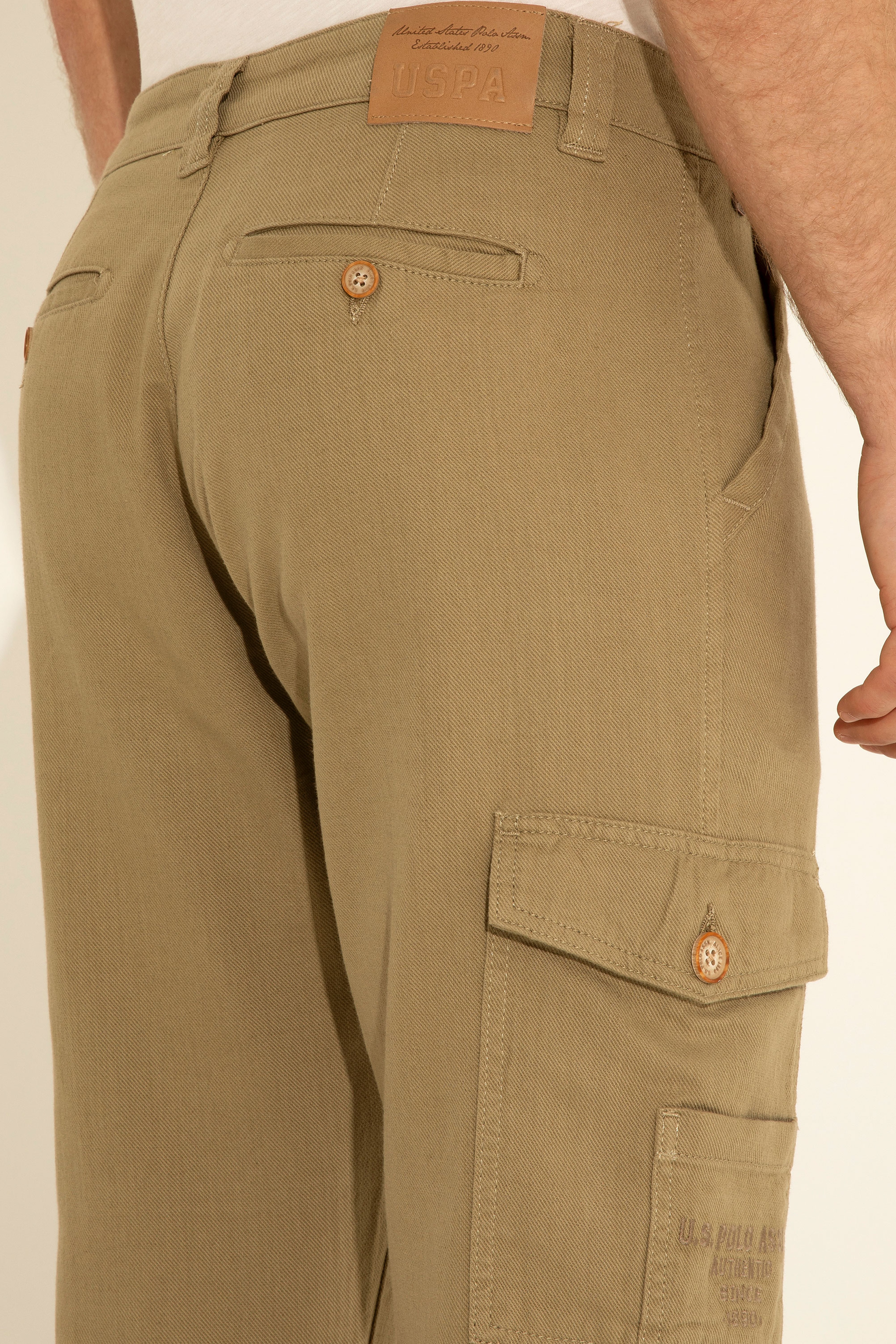 Erkek Jogger Fit Haki Kanvas Pantolon - Image 6