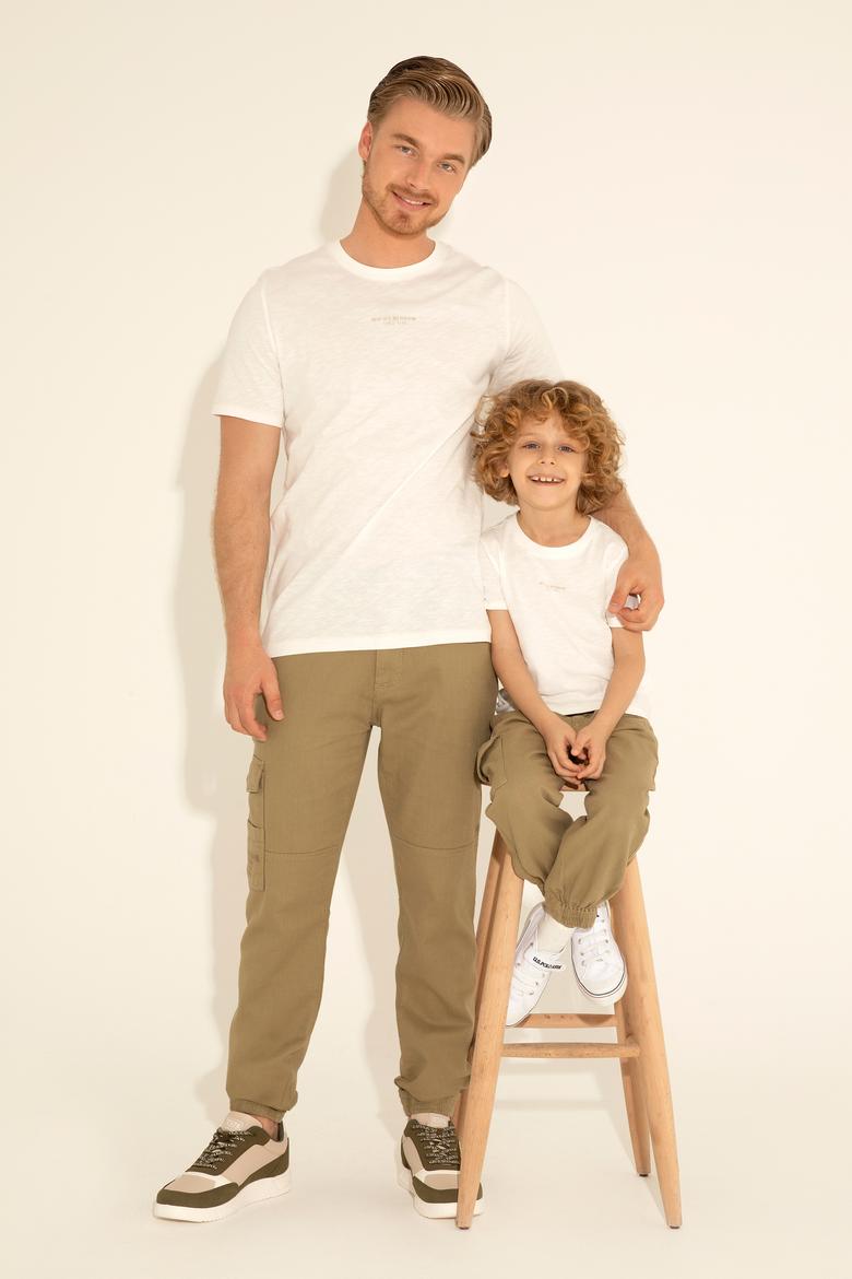 Erkek Haki Kanvas Pantolon