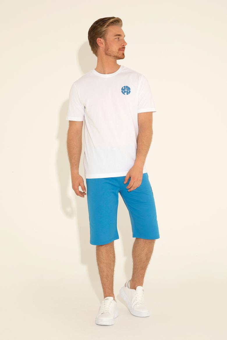 Erkek Regular Fit Bisiklet Yaka Beyaz Tişört - 50287037007