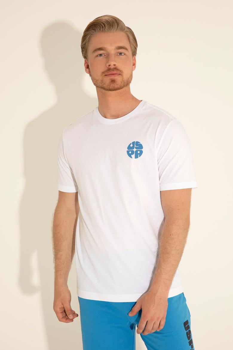 Erkek Regular Fit Bisiklet Yaka Beyaz Tişört - 50287037007