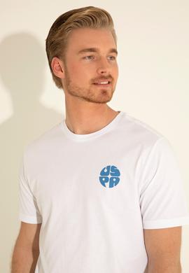 Erkek Regular Fit Bisiklet Yaka Beyaz Tişört - 50287037007