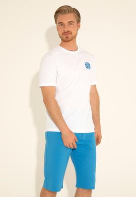 Erkek Regular Fit Bisiklet Yaka Beyaz Tişört - 50287037007