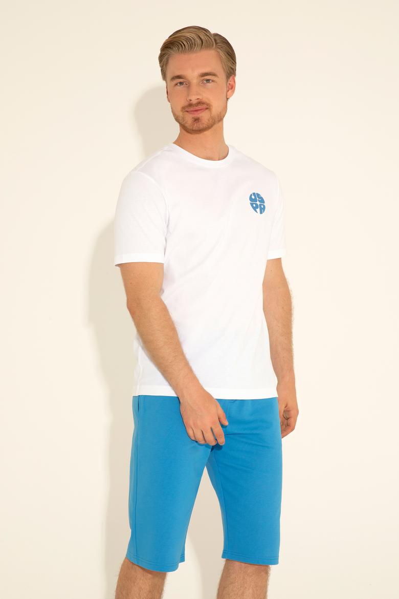 Erkek Regular Fit Bisiklet Yaka Beyaz Tişört - 50287037007