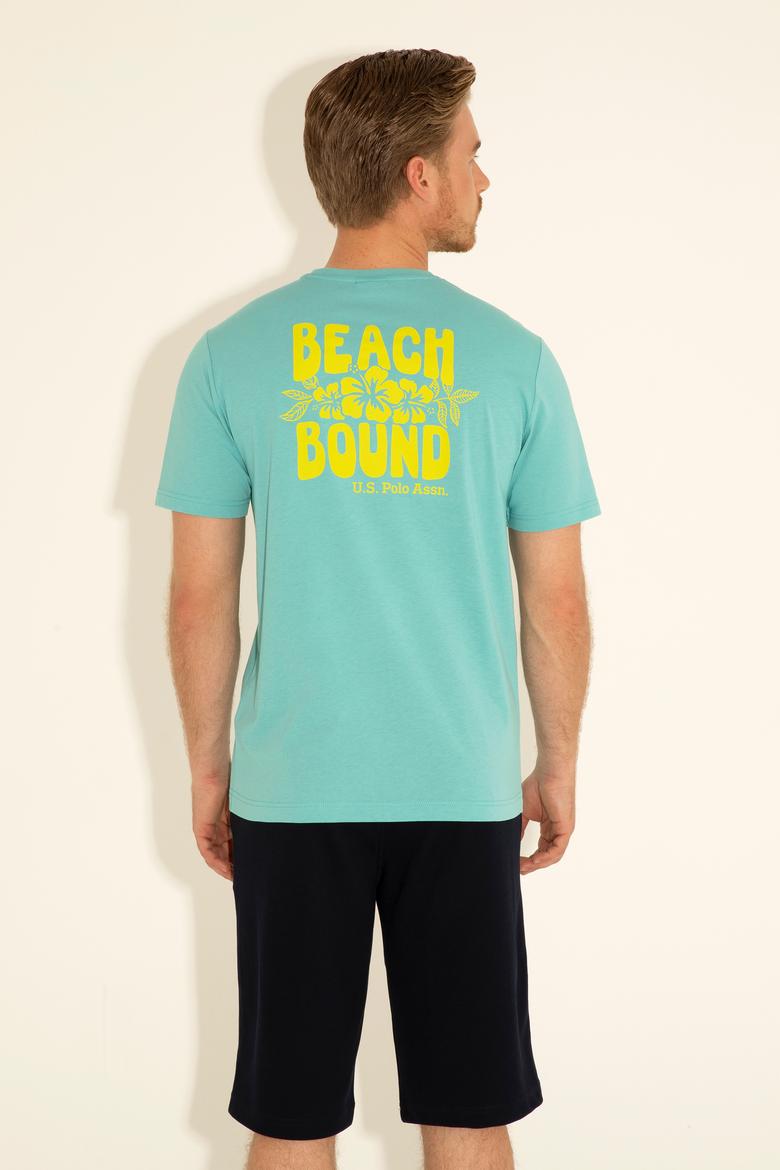 Erkek Regular Fit Bisiklet Yaka Mint Tişört - 50287037011