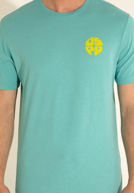 Erkek Regular Fit Bisiklet Yaka Mint Tişört - 50287037011