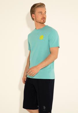 Erkek Regular Fit Bisiklet Yaka Mint Tişört - 50287037011