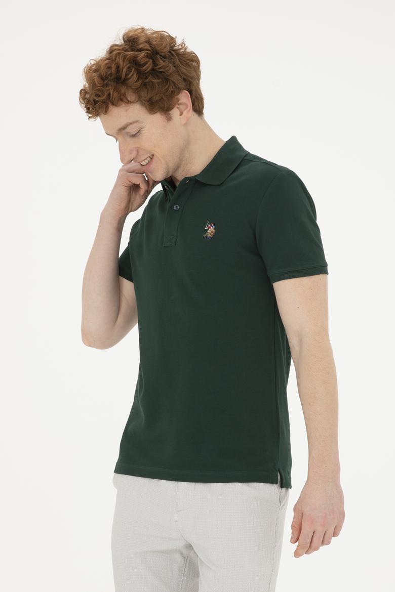 Erkek Koyu Yeşil Basic Tişört - 50267944170