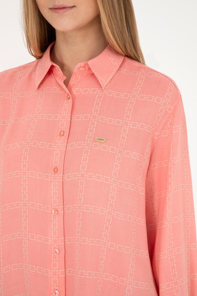 Kadın Somon Uzun Kollu Gömlek - 50272152023