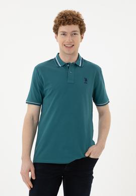 Erkek Koyu Yeşil Basic Tişört - 50284639157